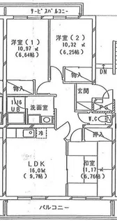 永田マンションA棟【103号室】の間取り