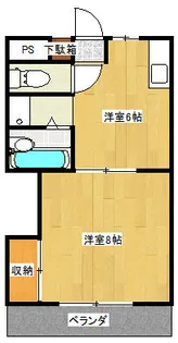 シャトレ東合川【205号室】の間取り