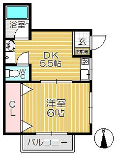 生駒マンション【1階】の間取り