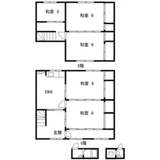 滋賀県近江八幡市末広町【一戸建】の間取り