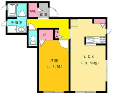 TOKOHA芦屋【1階】の間取り