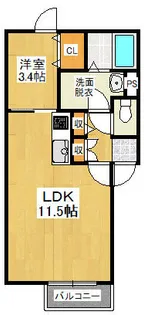 デリス・メゾンⅦ【3階】の間取り