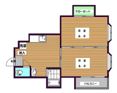 メジテラーネ薬院【302号室】の間取り