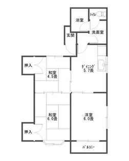 サザンビューティー多喜【302号室】の間取り
