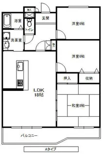 大阪府箕面市牧落3丁目【マンション】の間取り