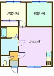 ハイツヴィラロット【202号室】の間取り