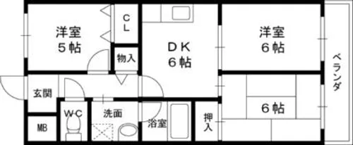 大阪府堺市中区深井水池町【マンション】の間取り