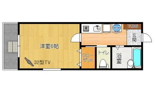 フルーレ南方【1階】の間取り