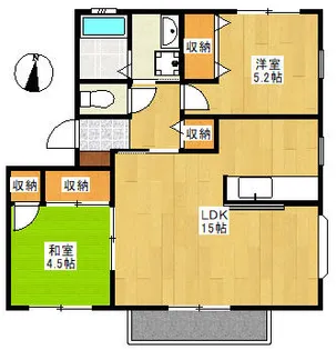 フルハウスB棟【2階】の間取り