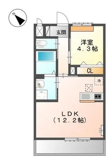 オーヴェスト・ウーノ【2階】の間取り