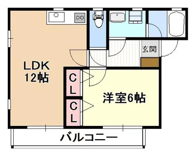 オアシス呼続【2階】の間取り