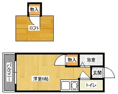 ウイング若園B棟【2階】の間取り