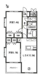グランスクエアー・M【202号室】の間取り
