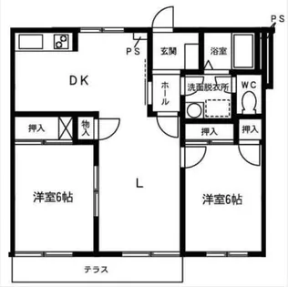 エバーグリーンマルモB棟【202号室】の間取り