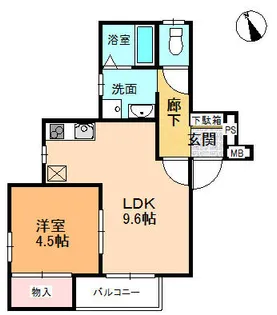 クレア北野田【1階】の間取り