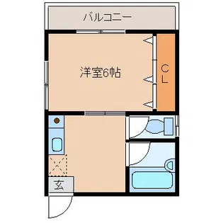 コーポHARA6番館【401号室】の間取り