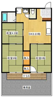 サンシティー古賀【203号室】の間取り