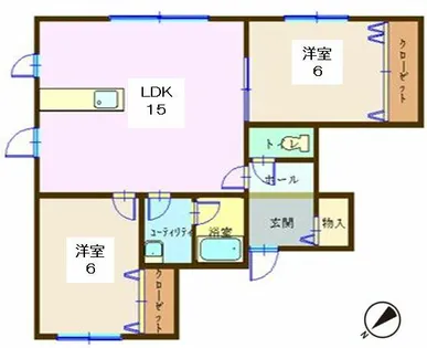 ウェンディクレセントⅢ【201号室】の間取り