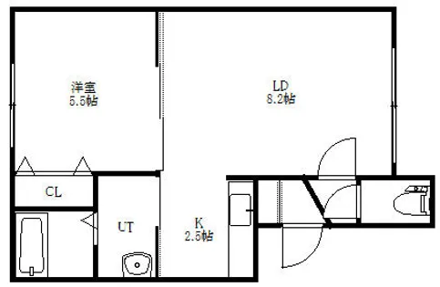 アバンセ菊水【2階】の間取り