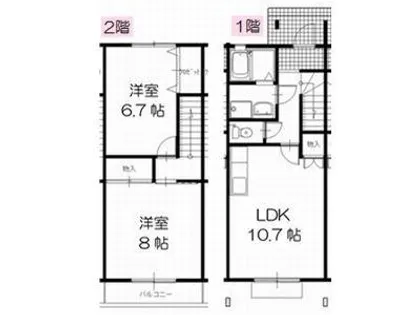 サンシャイン巴江【B号室】の間取り
