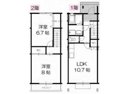 サンシャイン巴江【B号室】の間取り