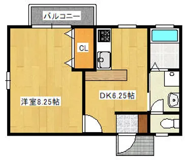 グレースコートⅡ【2階】の間取り