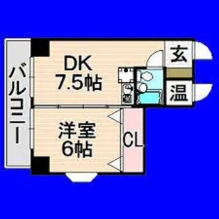ロマネスク天神南【311号室】の間取り