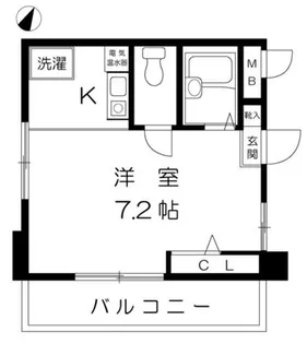 エルメゾン割塚【2階】の間取り
