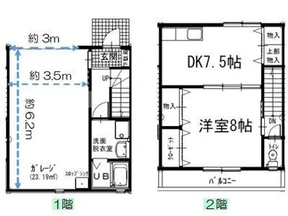 オリーブ(ガレージハウス)【C号室】の間取り