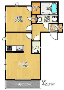 ロアールメゾン2【1階】の間取り