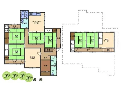 京都府船井郡京丹波町大倉木上【一戸建】の間取り