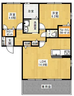 ガーデンハイムⅢ【102号室】の間取り