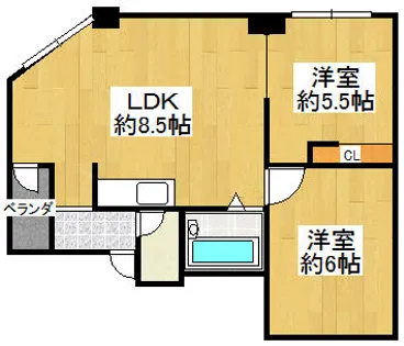 ロイヤルコート6番館【202号室】の間取り