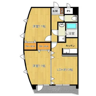 ウィークスM・one【504号室】の間取り