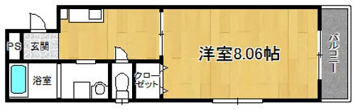 マスジビル【505号室】の間取り