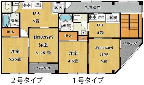 ハイツ宝町【202号室】の間取り