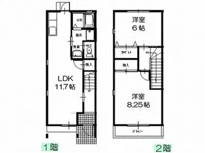 アウローラ B棟【3号室】の間取り