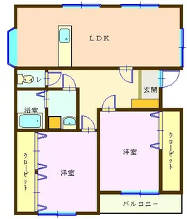 オオクマハイツ【201号室】の間取り