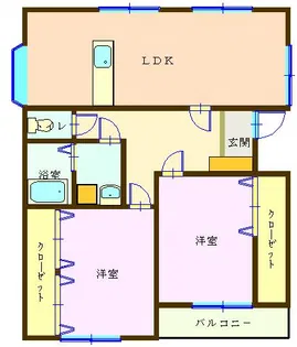 オオクマハイツ【201号室】の間取り