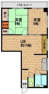 兵庫県神戸市須磨区若木町2丁目【マンション】の間取り