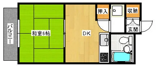 サンハイツ多井田【211号室】の間取り