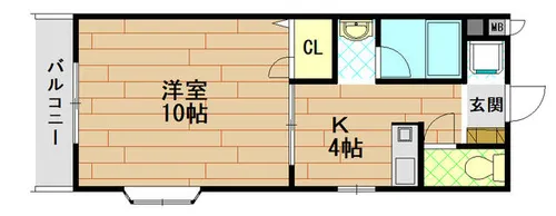 ミズタハイツ【1階】の間取り