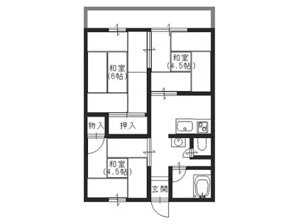 大阪府堺市北区新金岡町5丁【アパート】の間取り