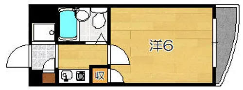 サンクスパレ南巽【1階】の間取り