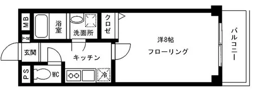 グランドール千早【302号室】の間取り