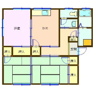 メゾン忠見【102号室】の間取り