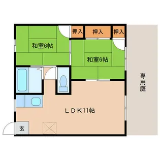 グリーンハイツ【A101号室】の間取り