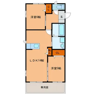 レストハイム【2階】の間取り