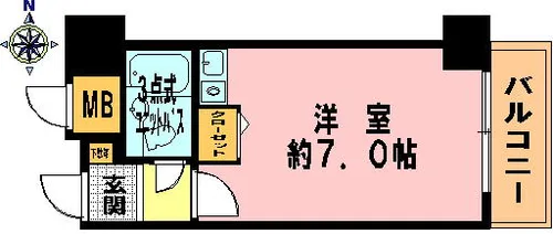 ダイアパレス王子公園【405号室】の間取り