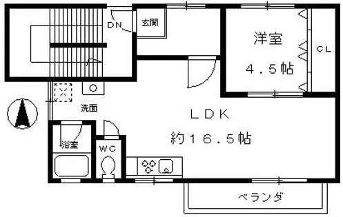 兵庫県神戸市中央区熊内橋通4丁目【マンション】の間取り